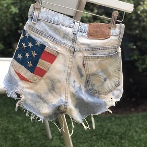 Upcycled Vintage Levi’s 560 shorts (July 4th)